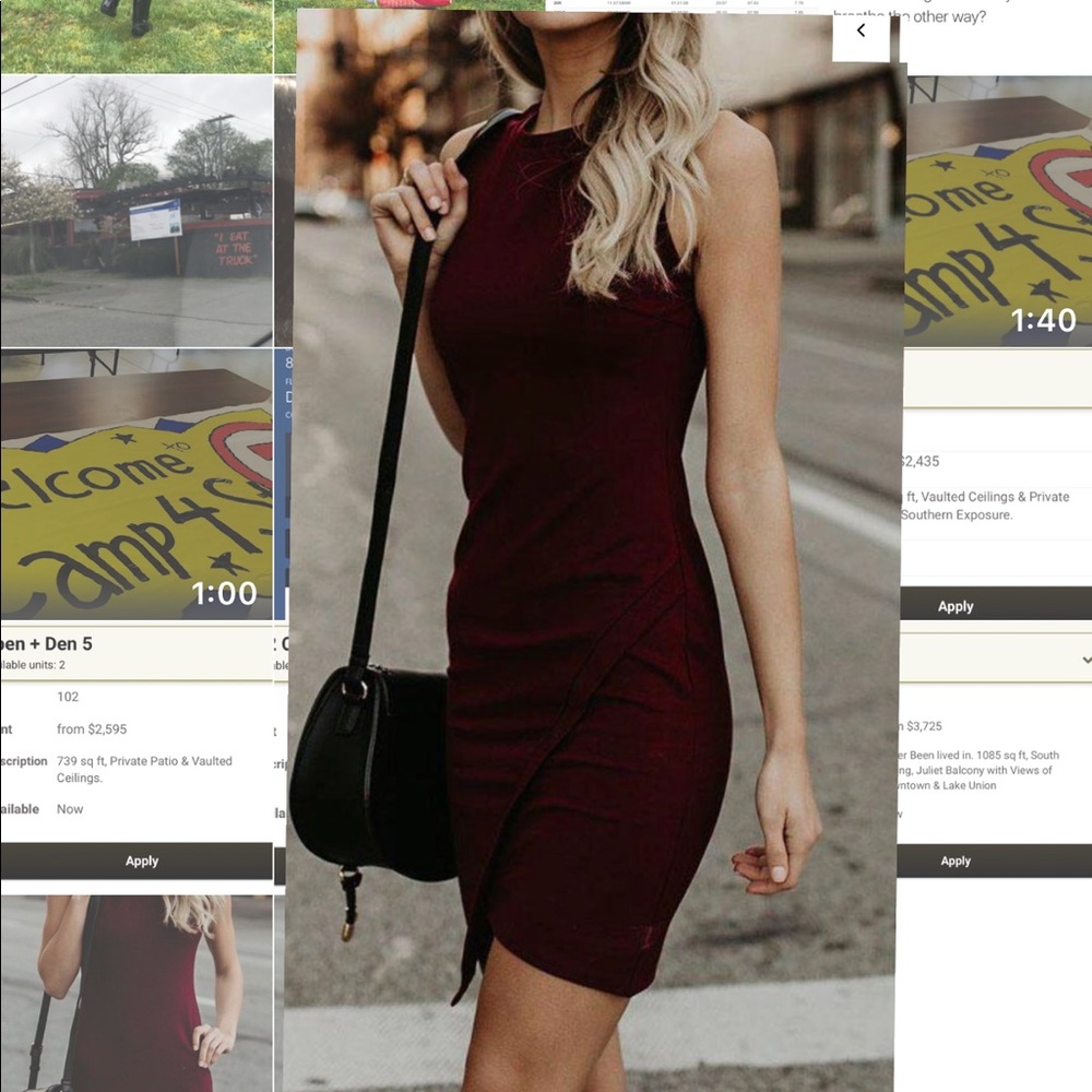 Asymmetric Hem Sleeveless Skinny Dress